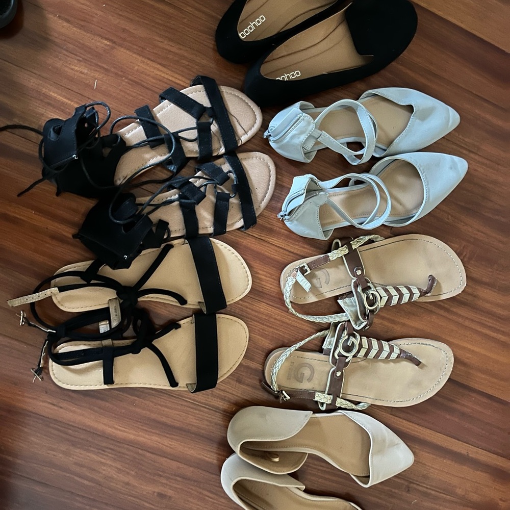 Charlotte russo flats, sandals.I am asking 35 for alll flats and sandals